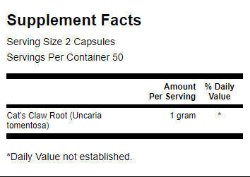 Gheara de pisică 500 mg - 100 capsule