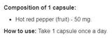 Piper Cayenne 50 mg - 100 capsule