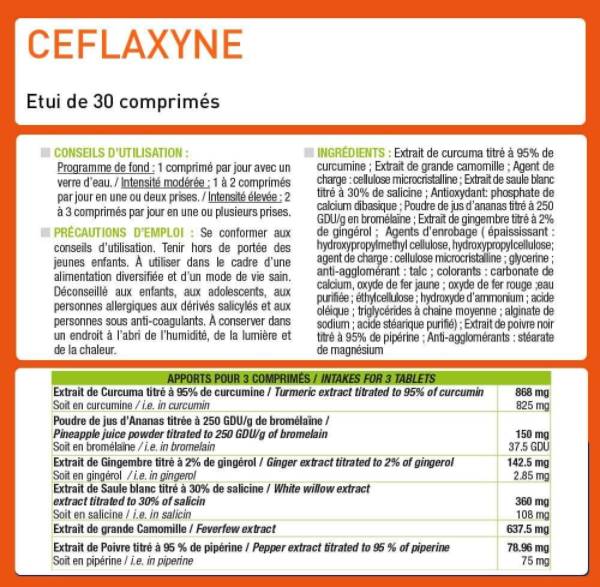 Ceflaxyne® | Calmează și calmează durerea naturală - 30 tablete