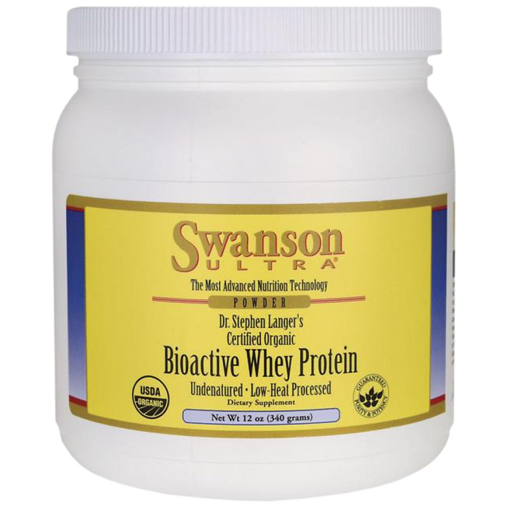 Proteină din zer bioactivă nedenaturată certificată organic 340 de grame
