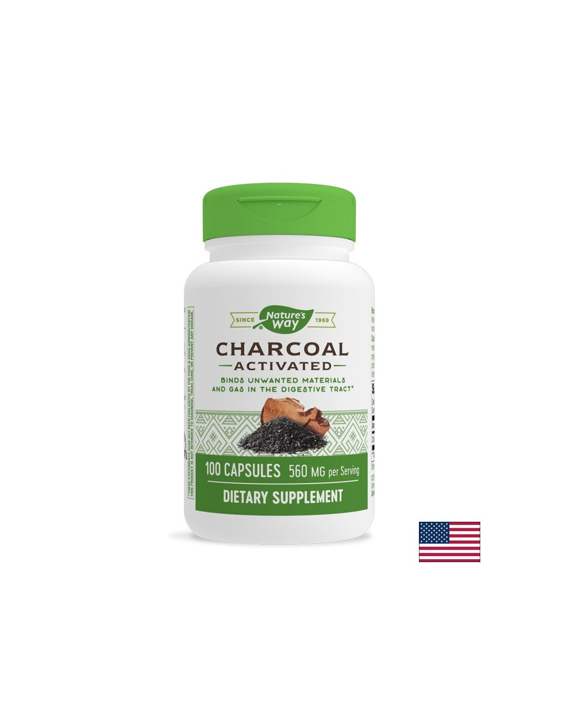 Cărbune activat 280 mg - 100 capsule