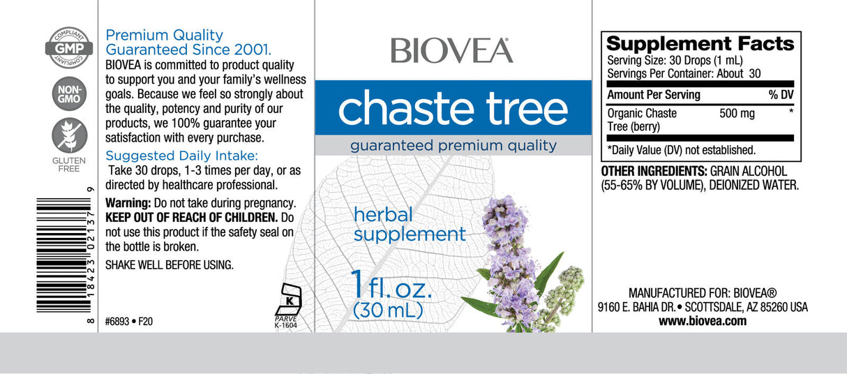 Picături lichide Chaste Tree / 30 ml