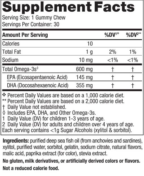 Gumii DHA pentru copii 600 mg - 30 de gumii