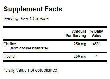 Colina &amp; Inozitol 250 mg - 250 capsule