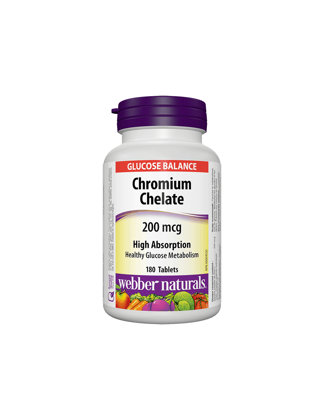 Chelat de crom/Crom (chelat) 200 mcg x 180 comprimate
