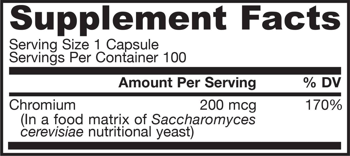 Chromium GTF 200 mcg 100 capsule