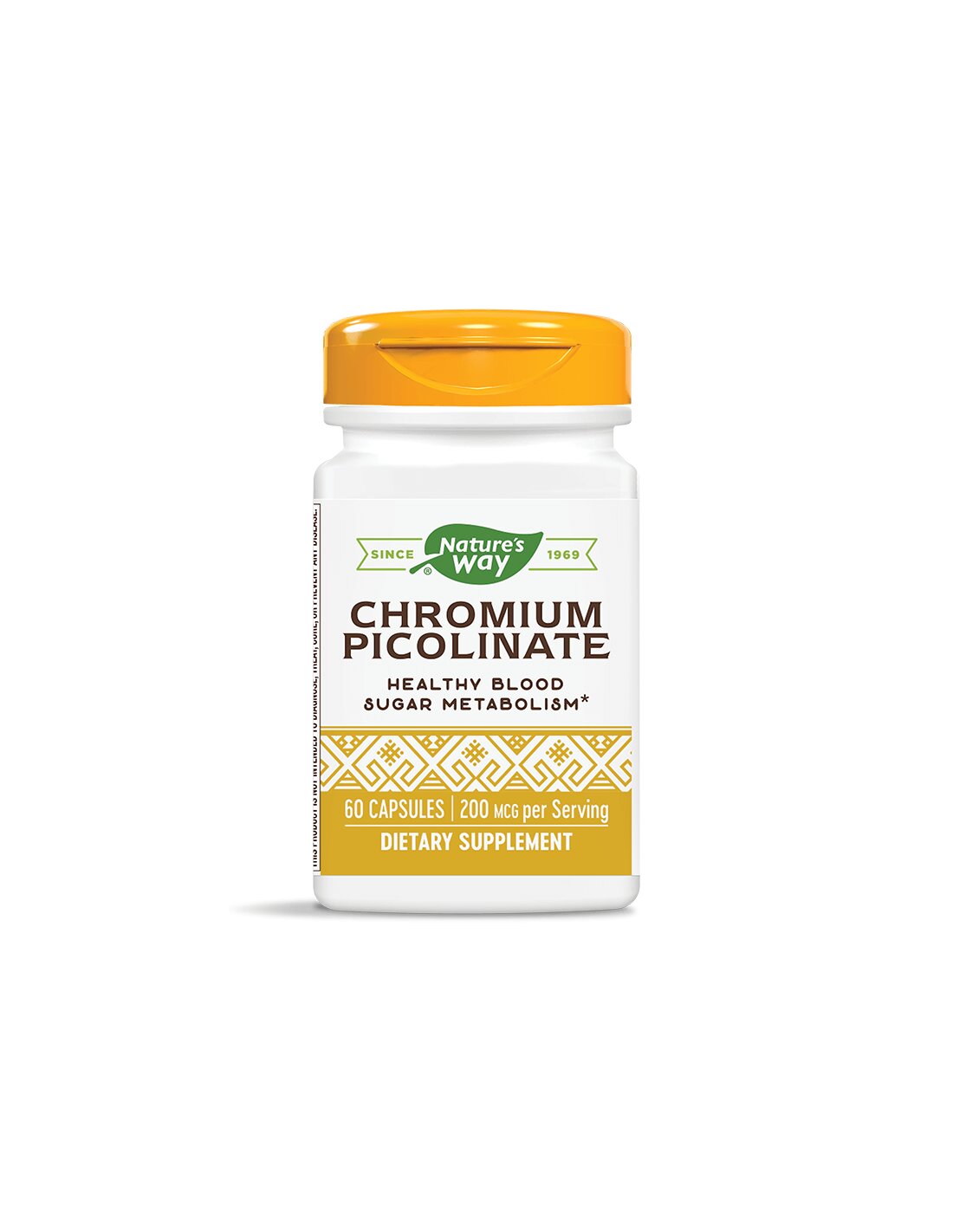 Picolinat de crom 200 mcg x 60 capsule Nature's Way