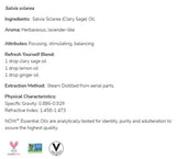 Ulei de salvie | 100% Salvia Sclarea pură - 30 ml