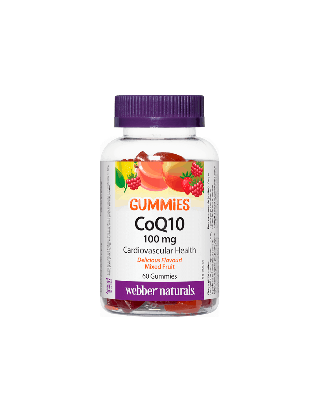 Gummie CoQ10 / Coenzima Q10 100 mg, 60 tablete de jeleu Webber Naturals