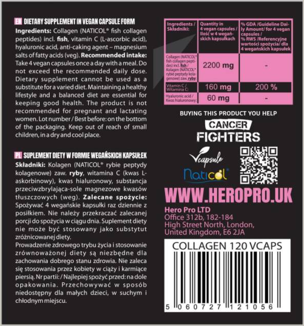 Colagen | Colagen Marin + Acid Hialuronic &amp; Vitamina C - 120 capsule