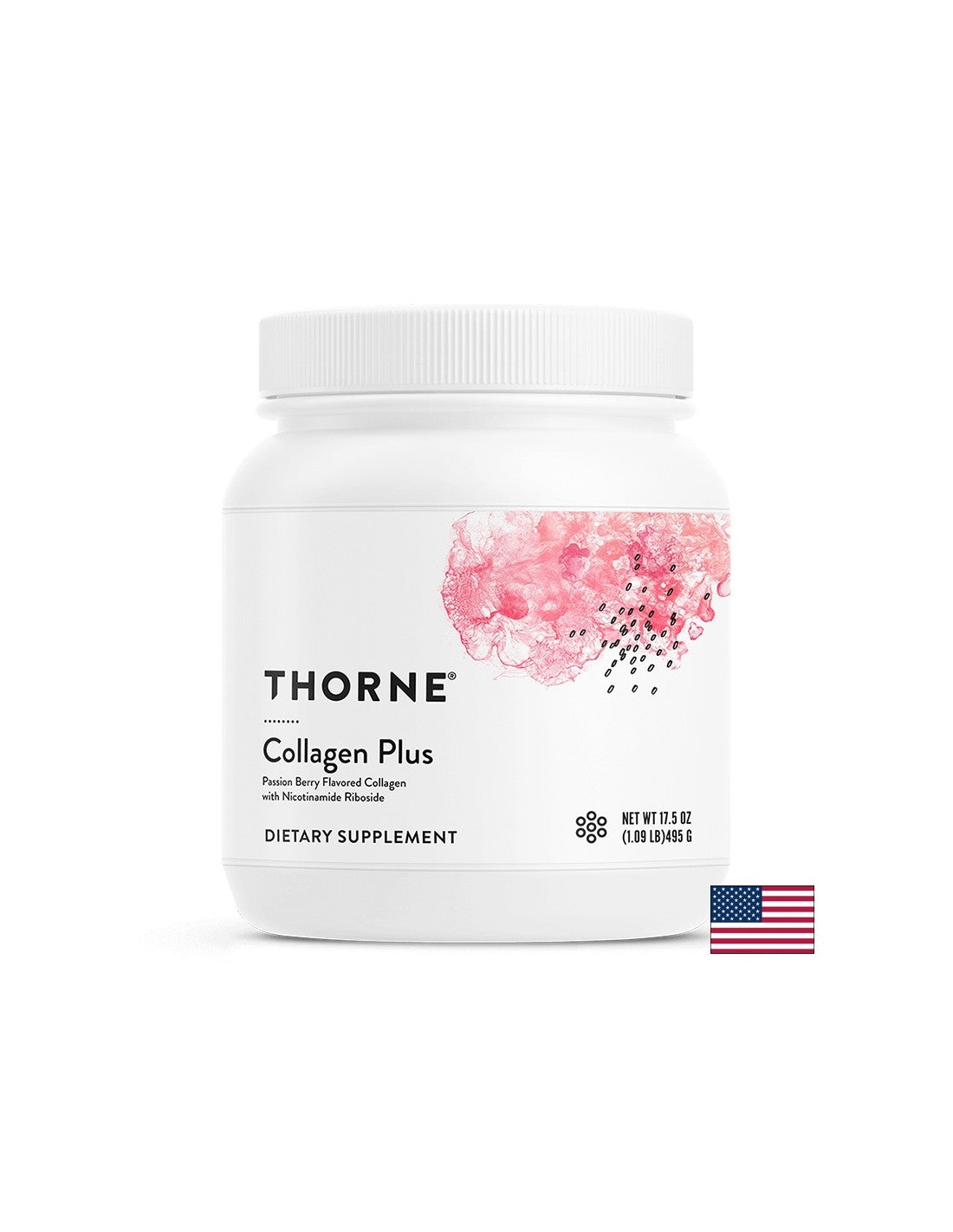 Păr, piele, unghii - Collagen Plus, 495 g pudră cu aromă de fructul pasiunii
