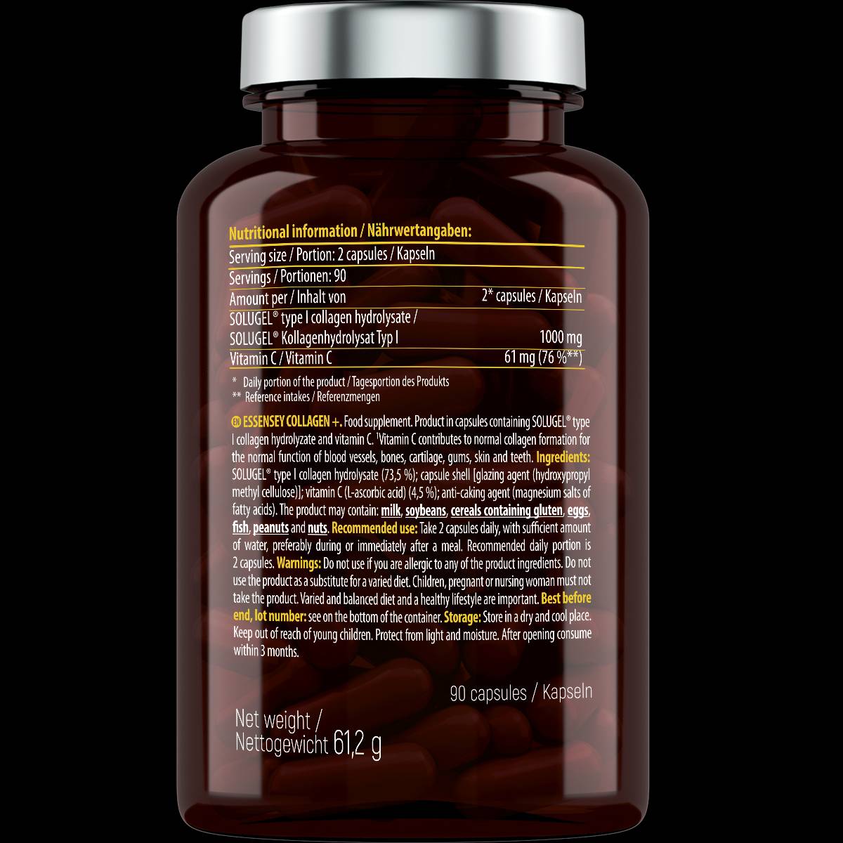 Colagen+ | cu Vitamina C - 90 capsule