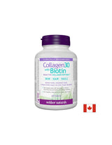 Collagen30® cu Biotină / Colagen (peptide bioactive de colagen) cu biotină, 120 tablete Webber Naturals