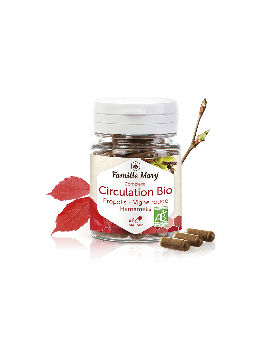Complexe circulatie bio - Bio complex pentru imbunatatirea circulatiei sangelui in congestie venoasa, 60 capsule Famille Mary