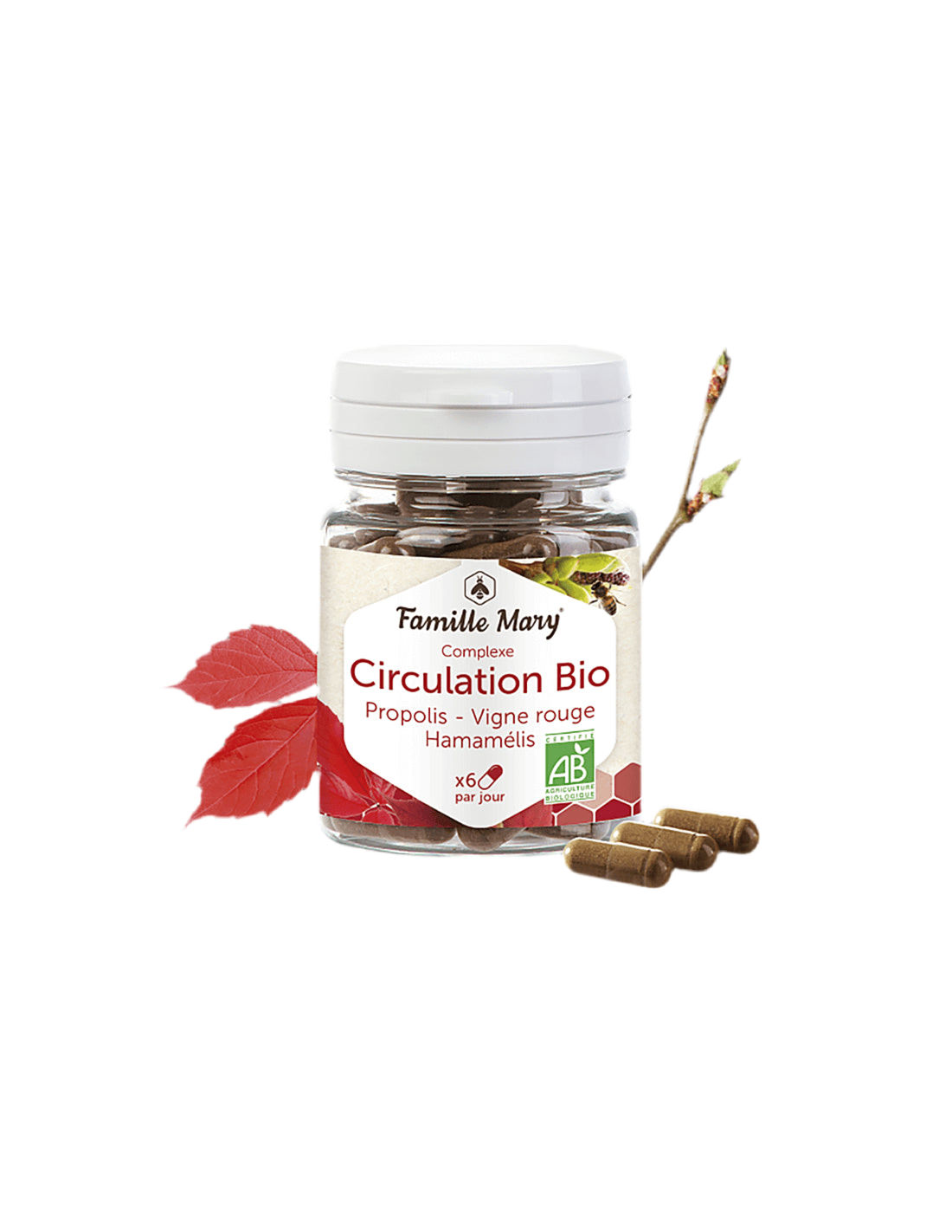 Complexe circulatie bio - Bio complex pentru imbunatatirea circulatiei sangelui in congestie venoasa, 60 capsule Famille Mary