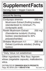 Complex Cordyceps cu ciuperci Reishi și Shiitake - 60 capsule