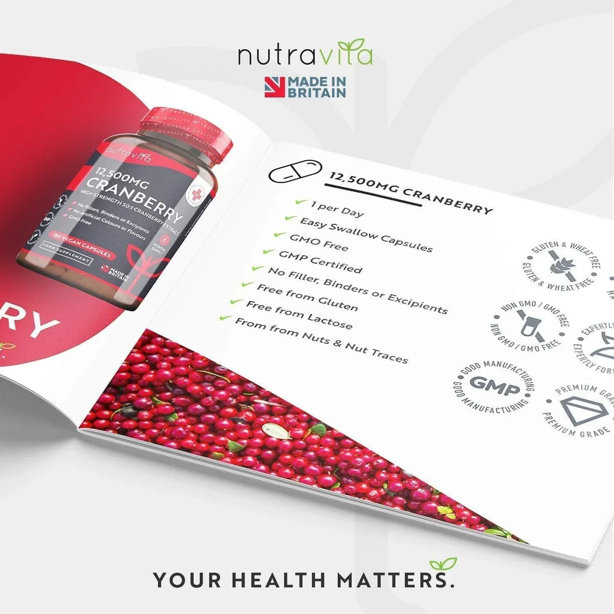 Merisor - Red Cranberry 12500 mg 180 capsule vegane