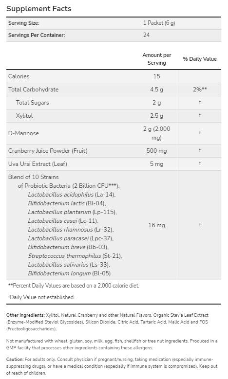 Manoza de afine + Probiotice | Pentru femei în mișcare - 24 x 6 grame