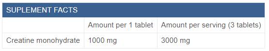 Creatina MAXX 1000 - 240 tablete