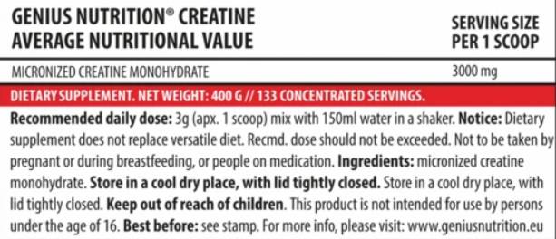 Creatina monohidrat - 400 de grame