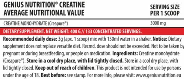 Creatina cu Creapure - 300 de grame
