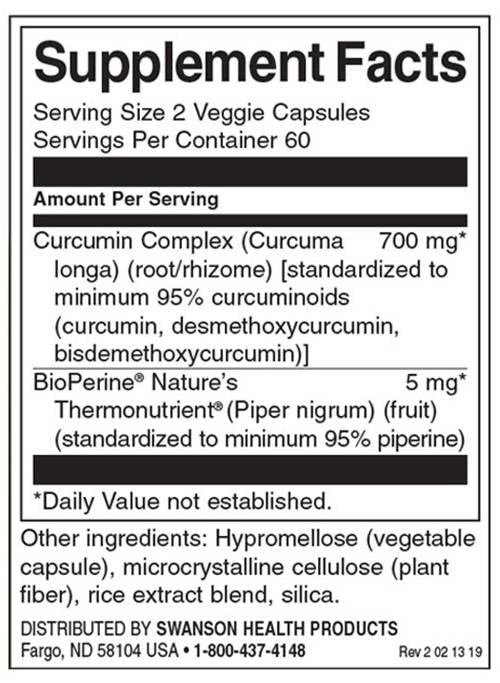 Complex de curcumină cu BioPerine 350 mg - 120 capsule