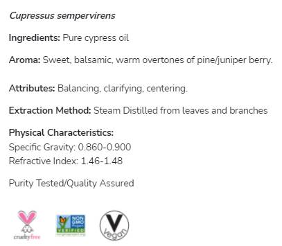 Ulei de chiparos | Cupressus Sempervirens 100% pur - 30 ml
