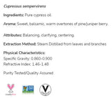 Ulei de chiparos | Cupressus Sempervirens 100% pur - 30 ml