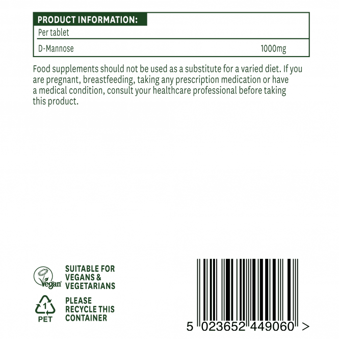 D-Manoză (D-Manoză) 1000 mg 60 tablete NaturesAid