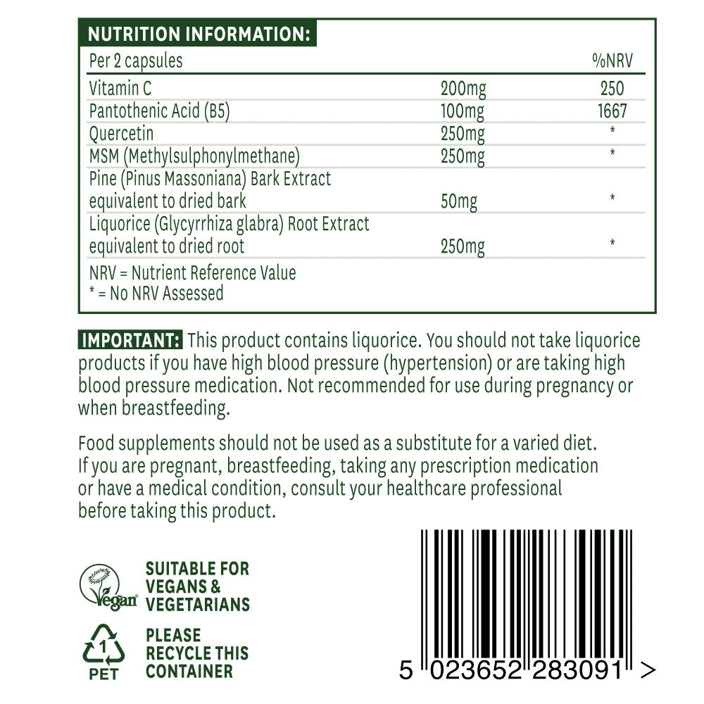 Quercetin Formula 90 capsule NaturesAid