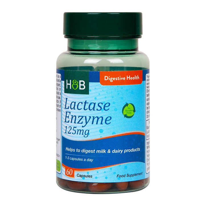 Enzime lactază (enzima super lactază) 125 mg 60 capsule HOLLAND &amp; BARRETT