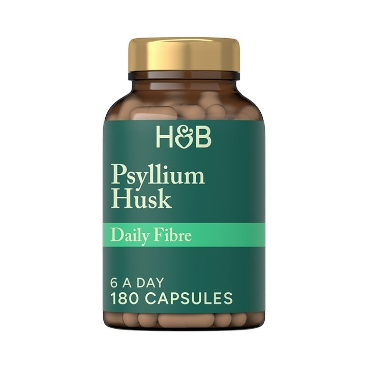 Fibră Psyllium Husk (Psyllium Husk) 500 mg 180 capsule HOLLAND &amp; BARRETT