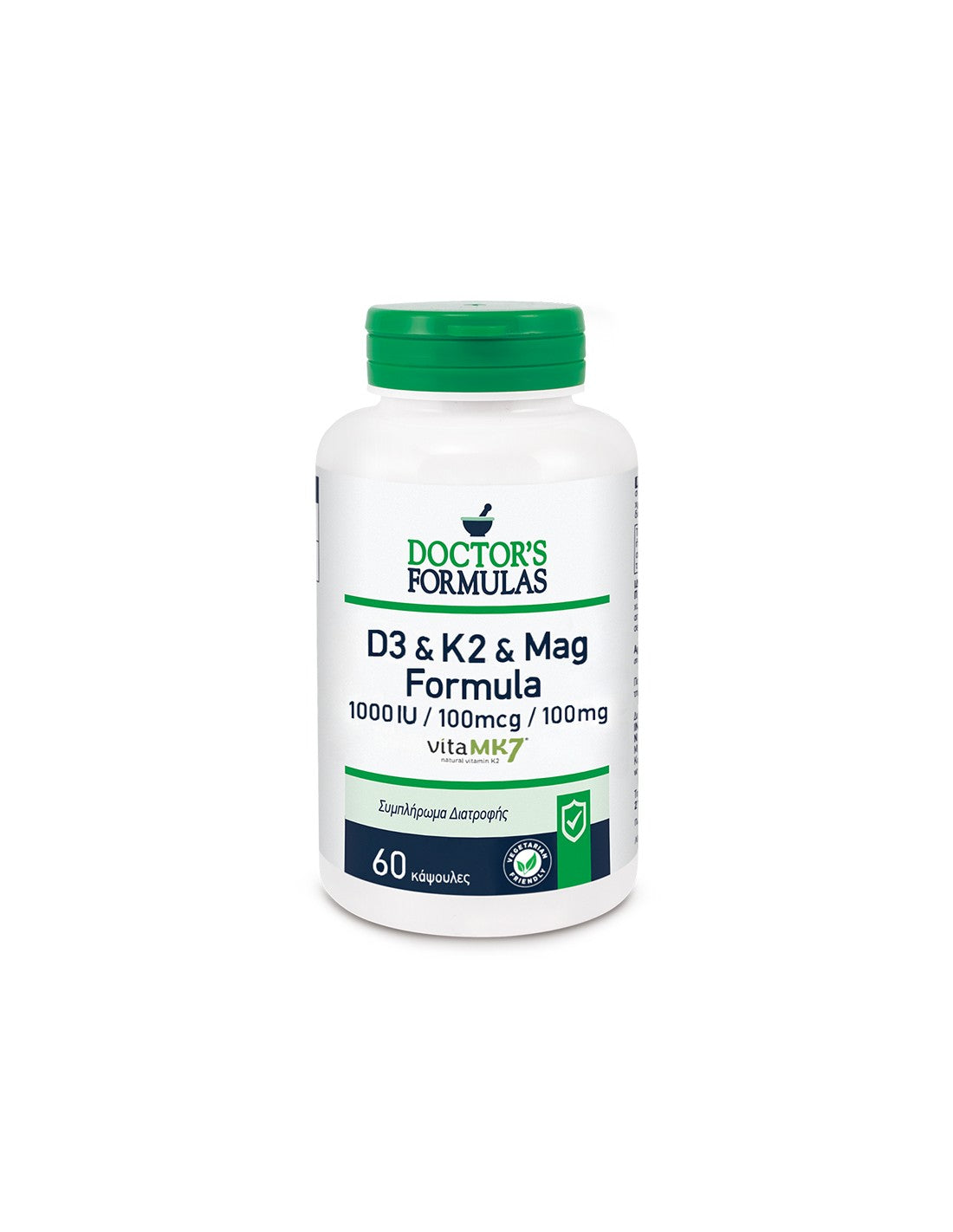 D3 &amp; K2 &amp; Mag Formula - Formula cu vitamina D3, K2 si magneziu x 60 capsule Doctor's Formulas