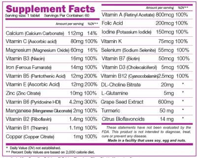 Daily Vita Tabs - 60 de tablete