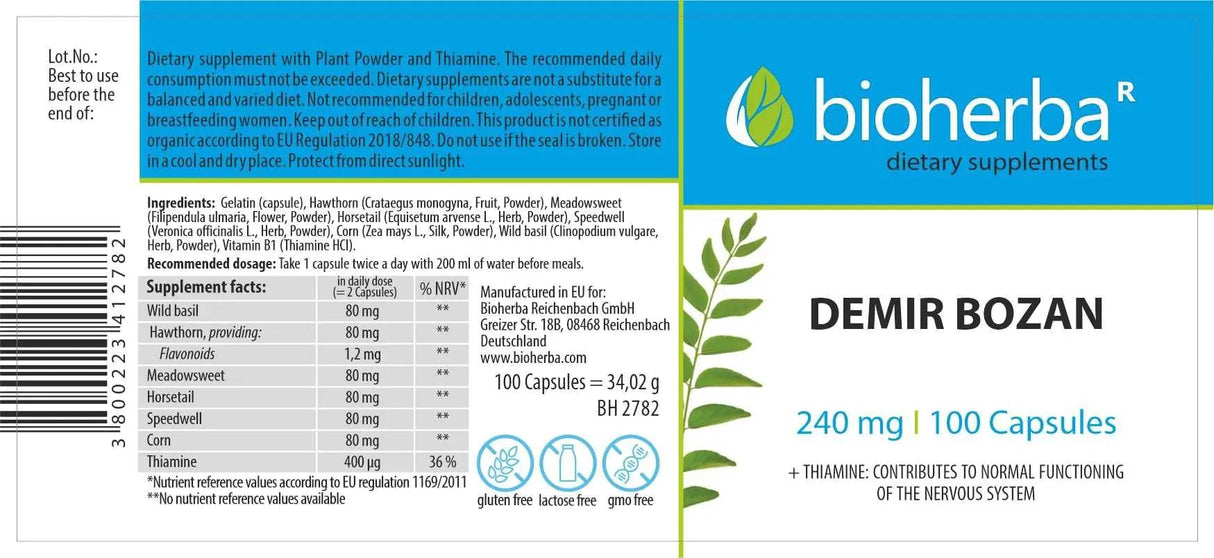 Demir Bozan 240 mg - 100 capsule