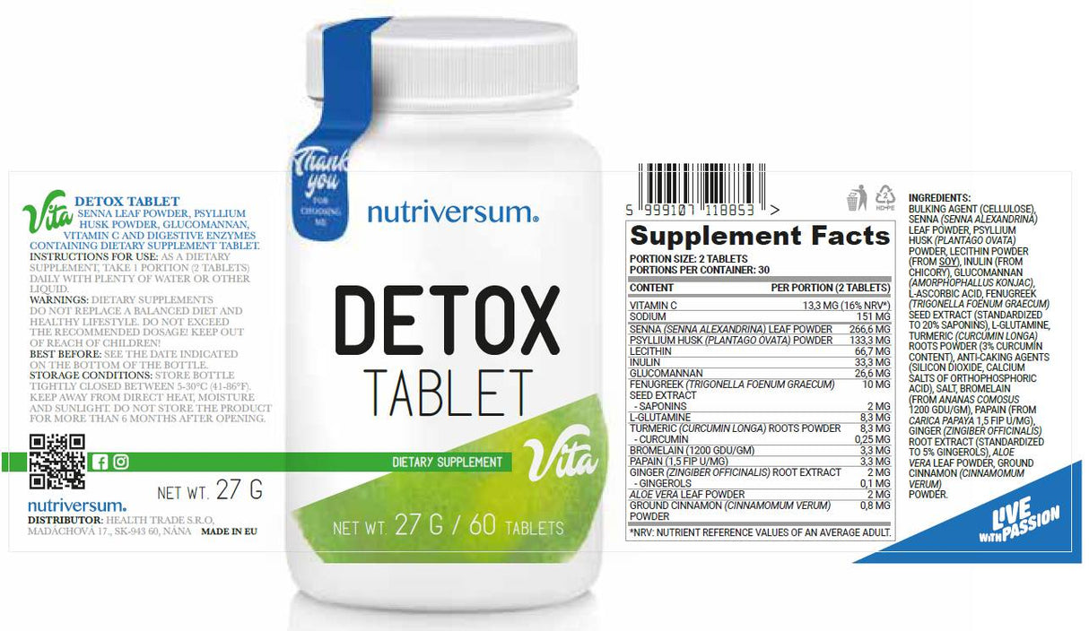 Tableta Detox | Formula de detoxifiere - 60 de tablete
