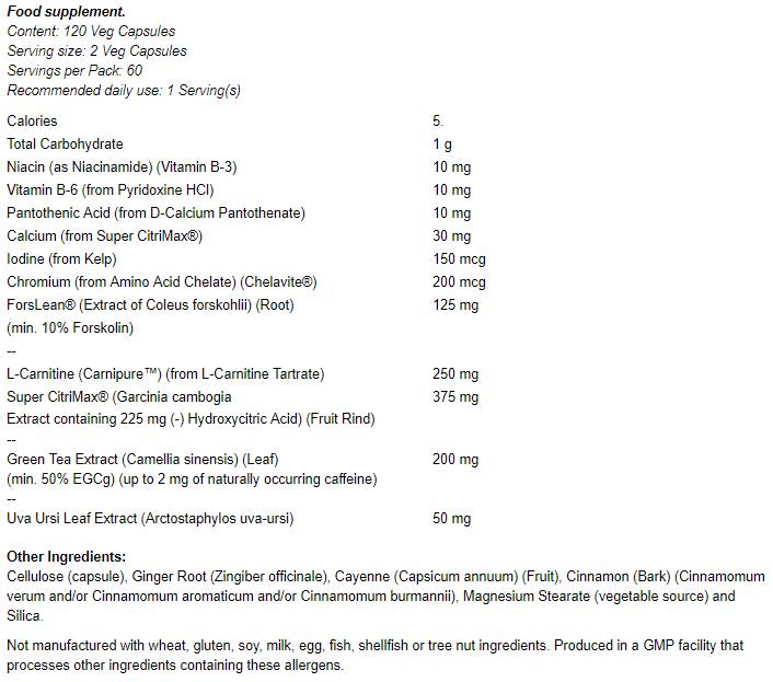 Suport dietetic - 120 capsule