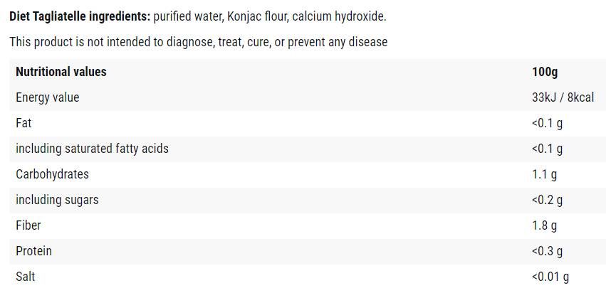 Tagliatelle dietetice | Keto Friendly Konjac - 300 de grame