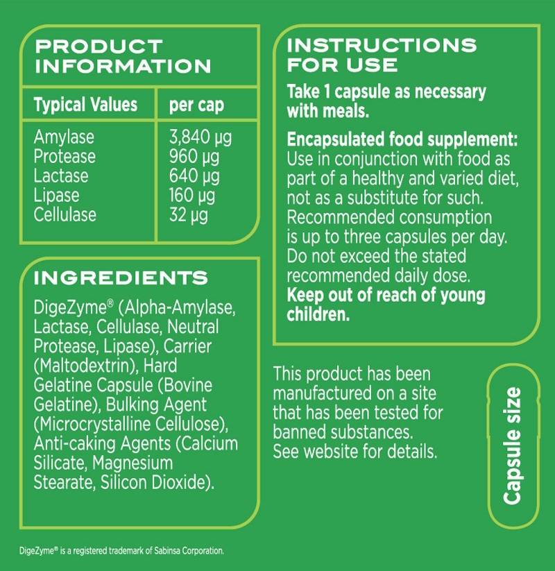 Digezyme / Digestive Enzymes - 90 capsule