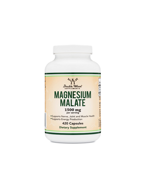 Magnesium malate, 420 capsules Double Wood - Nutra Best Europe