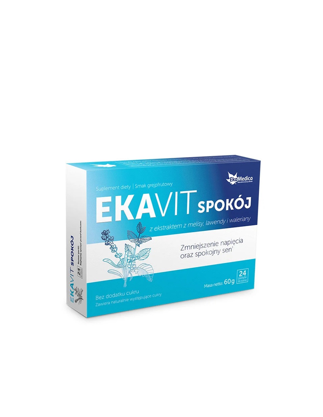 EKAVIT Formula pentru sistemul nervos cu balsam de lamaie, extract de lavanda si valeriana, 24 pastile