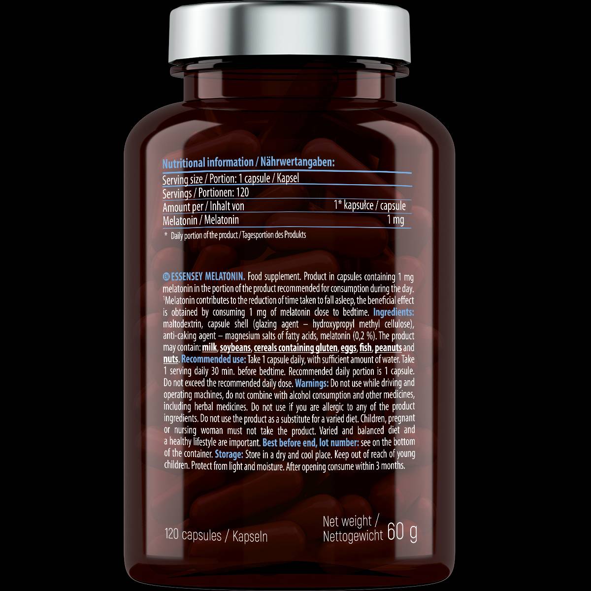Melatonină 1 mg - 120 capsule