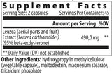 Ecdysteron / Extract de Leuzea - ​​90 capsule