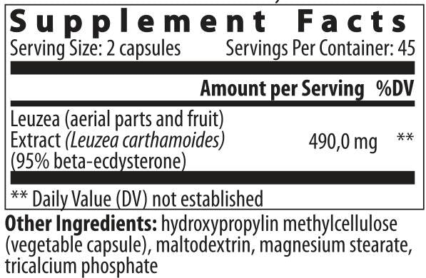 Ecdysteron / Extract de Leuzea - ​​90 capsule