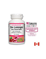 Pastile de zinc Echinamide® | Ameliorarea durerilor în gât - 60 de masticabile