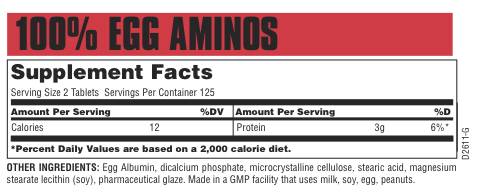 100% Egg Amino 250 Tablete
