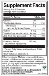 Gumii de soc cu zinc și vitamina C | Berry - 60 de tablete masticabile