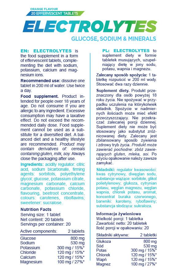 Electroliți efervescenți - 20 tablete solubile