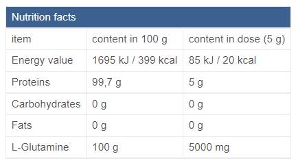 Pulbere de glutamină / Fermentat - 300 grame