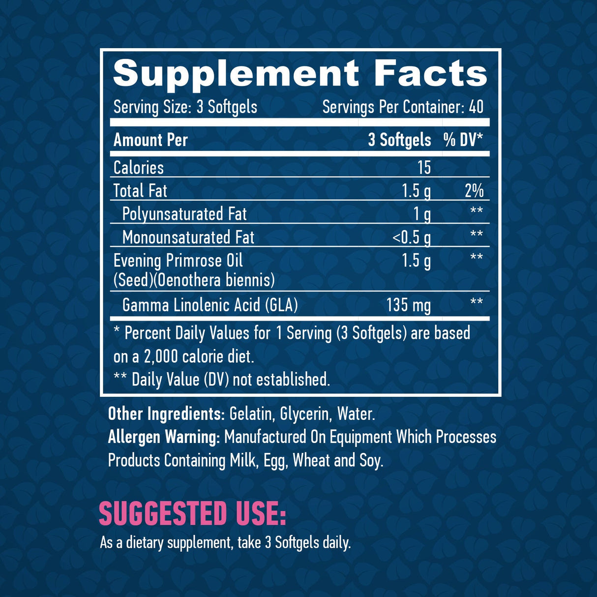 Ulei de primula de seara / Presat la rece / 500 mg. / 120 capsule moi